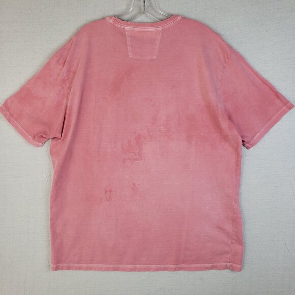 Johnnie-O Dale T-shirt Malibu Red/ Pink Short Sleeve size XL Distressed Tie-Dye - Picture 6 of 15